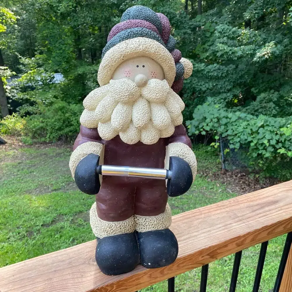 Vintage Santa Claus Resin Toilet Paper Holder Figurine 21” tall